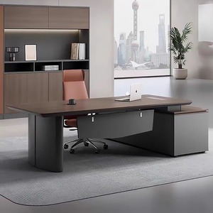 Hochwertige Luxus-L-förmige Büromöbel Einzigartiger einteiliger CEO-Tisch für Home Office CE-zertifiziert - Product Image 1