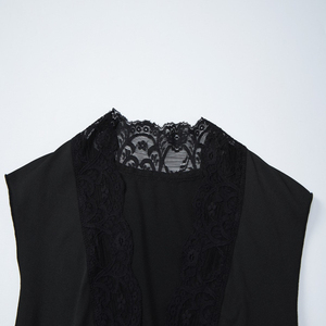 Nuovi Arrivi Channel 2026: Top in Pizzo con Maniche a Cappuccio per Donne, Scollo a V Profondo, Bottoni Frontali, Sexy, Aderente, per Uscite - Product Image 6