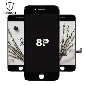 为iphone 8 plus 64 gb 100% 原装屏幕更换完整套件黑色LCD; 带触摸屏，视网膜显示玻璃