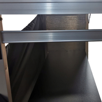 Table pliante en aluminium de haute qualité et bon marché avec cadre noir peint