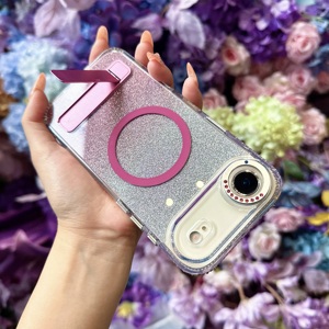 <span class=keywords><strong>Coque</strong></span> <span class=keywords><strong>de</strong></span> <span class=keywords><strong>téléphone</strong></span> en strass <span class=keywords><strong>de</strong></span> cristal pour iPhone Air 17 Pro Max 16 15 14, magnétique, scintillante, diamantée, compatible avec la charge sans fil - Product Image 1