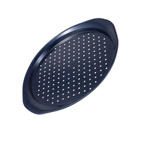 Moule à gâteau rond antiadhésif de qualité alimentaire, outil de cuisson personnalisé 0.6mm, moule à pizza avec trous, plateau de four à pain, moule à pain rond