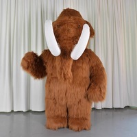 Costume gonflable de mascotte de dessin animé d'animal de mammouth de pany d'arc-en-ciel personnalisé professionnel
