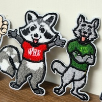 Parches de chenilla con bordados de animales personalizados, hechos con tela reciclada sostenible, para diseño de ropa infantil.