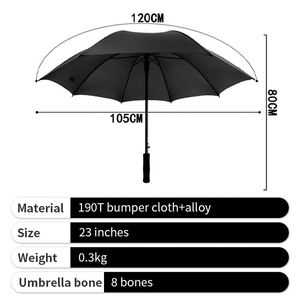 Premium Black Automatic <b>Windproof</b> Business Straight Golf <b>Umbrella</b> for Promotion - Product Image 3