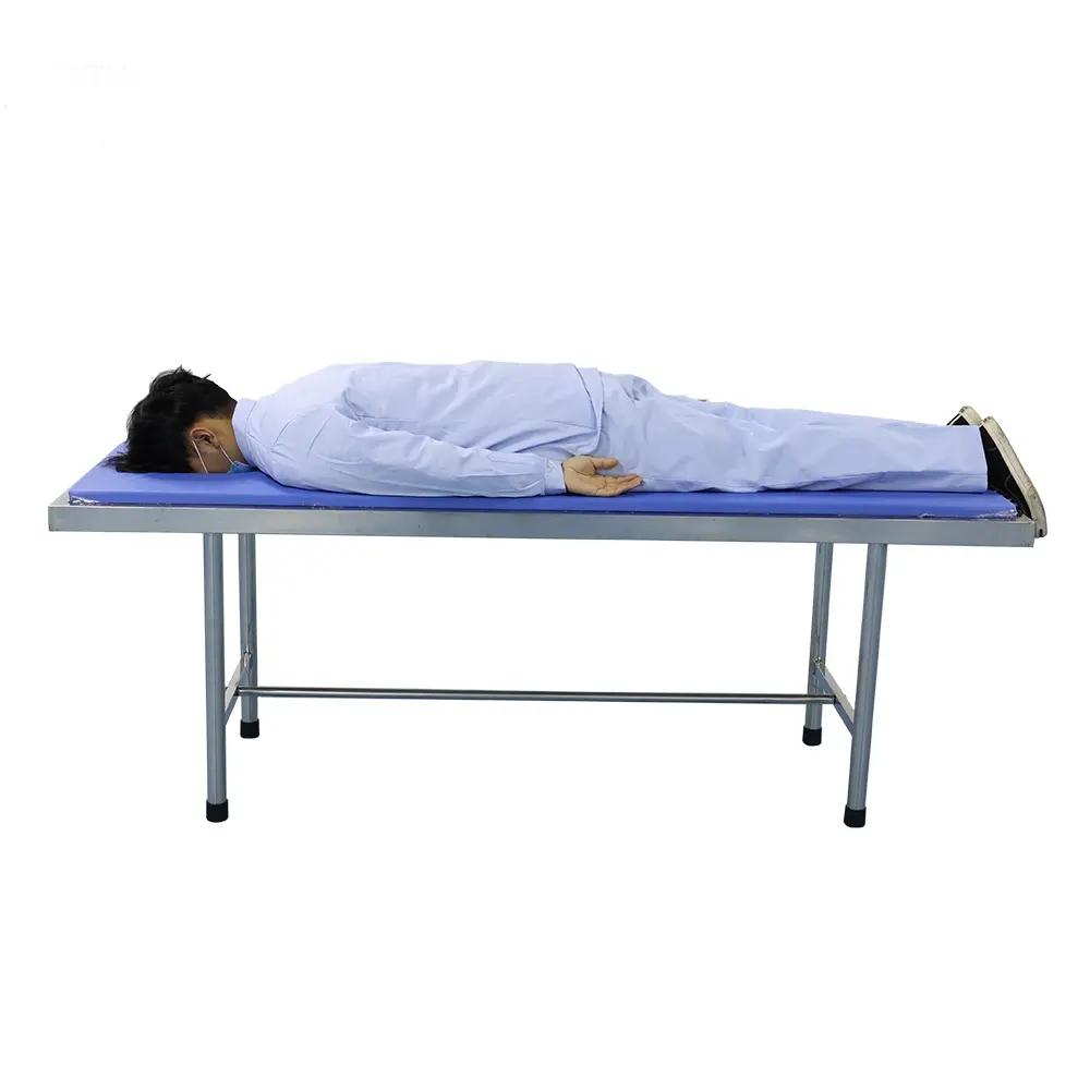 Cama de exame de aço inoxidável, venda quente, cama de exame clínica de aço inoxidável com preço barato para equipamentos de hospital