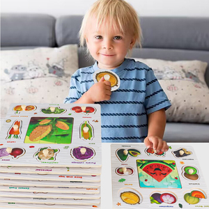 Planche de puzzle en bois multifonctionnelle créative, outil d'apprentissage cognitif Montessori pour la petite enfance, jouet pour les tout-petits pour le temps de jeu - Product Image 2