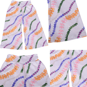 Pantalones de algodón de 230 g para niña, estilo boutique, de pierna larga, acampanados, con estampado de vaca, dobladillo con volantes, informales, venta al por mayor - Product Image 5