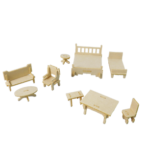 Jeu de meubles miniatures en feutre 3D léger non tissé pour enfants, puzzle éducatif, jouet, cadeau - Product Image 1