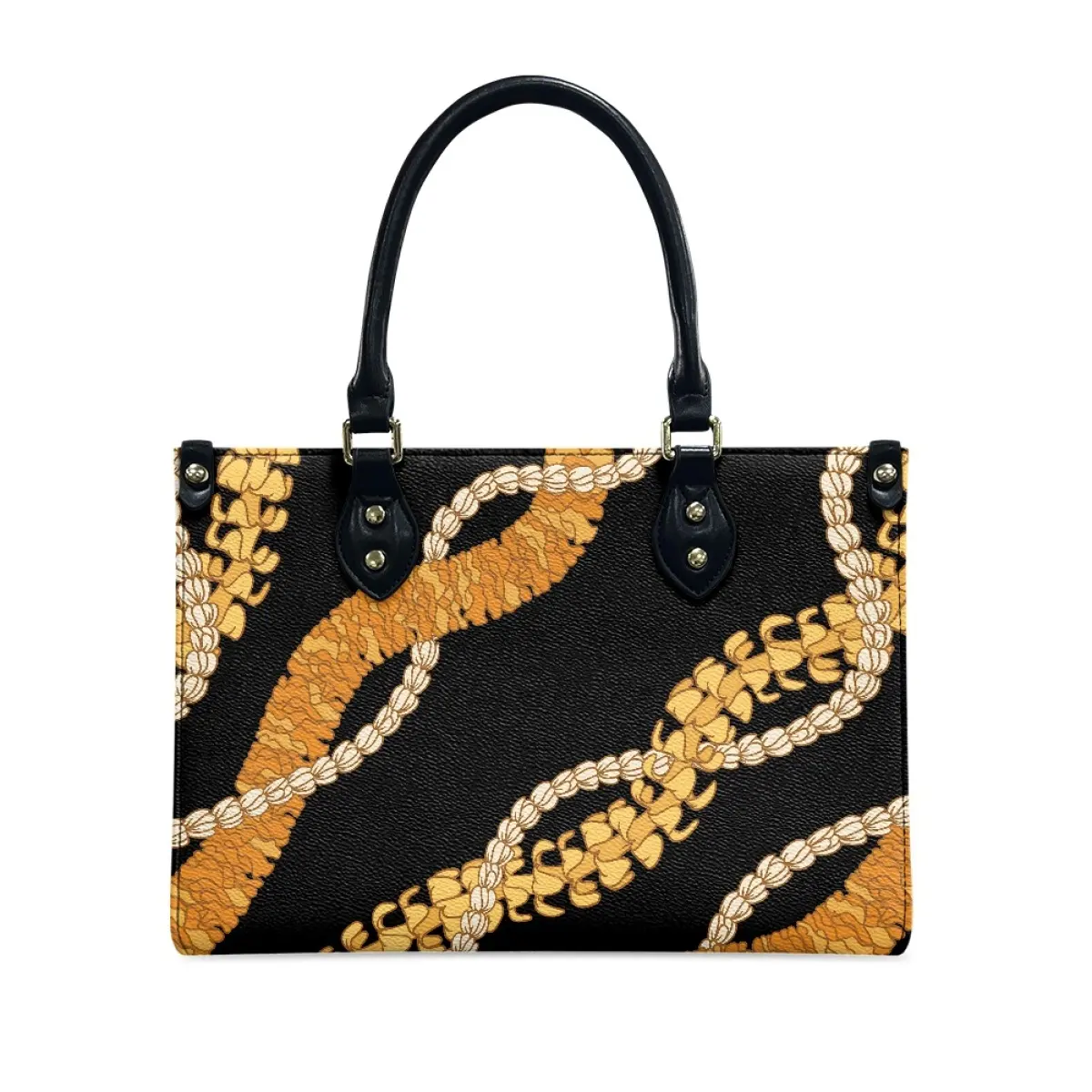 Benutzer definierte süße Handtaschen für Frauen Arbeit Luxus Polynesian Tribal Black Damen Umhängetaschen Weibliche Handtaschen Top Handle Satchel Tote