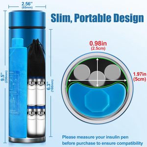 Pendingin Insulin Kontrol Suhu Layar LED Desain Anti Guncangan Termo Hitam Penyimpanan Obat <span class=keywords><strong>Diabetes</strong></span> - Product Image 5