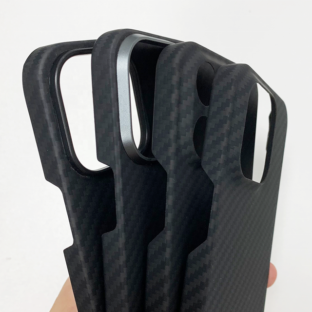 Wholesale Napov Luxury Business Gift Set Real Aramid Fiber Mobile Phone Case for 12 Black