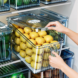 حاوية تخزين للثلاجة من WANUO، منظم للثلاجة، صندوق بلاستيكي للطعام مع حماية مضادة للبكتيريا بأيونات الفضة - Product Image 4