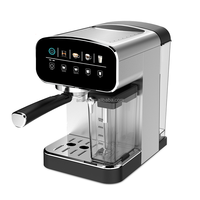 Machine à café semi-automatique de qualité commerciale ANWELL avec réservoir à lait externe et buse vapeur pour petit café ou bureau
