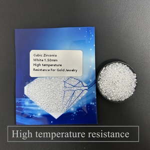 Grosir Batu Zirkonia Kubik Putih Kualitas 6A Ukuran 0.8-10mm Tahan Suhu Tinggi untuk Pembuatan Perhiasan Emas Kuning - Product Image 6