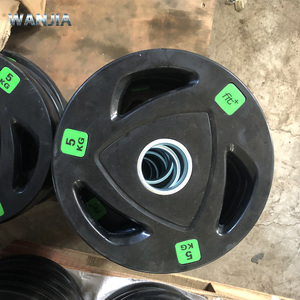 高品质举重杠铃配重板健身器材圆盘橡胶配重板家用健身房 - Product Image 6