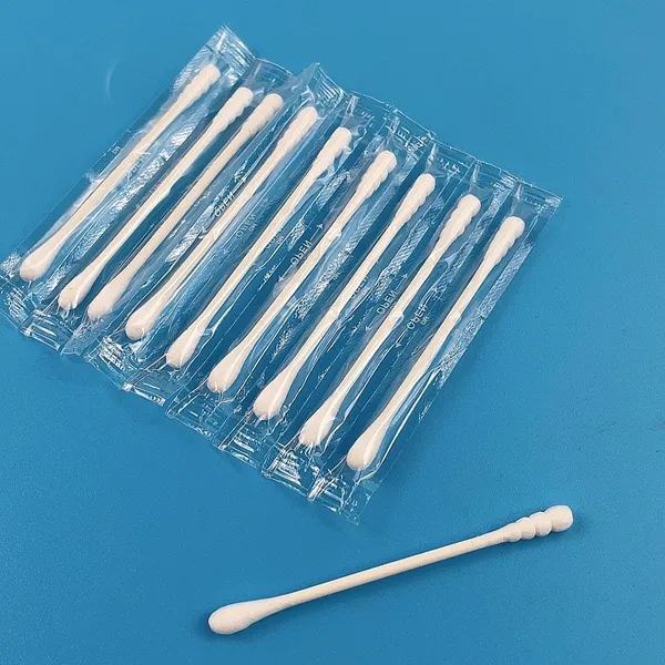 Individual Packing Cotton Swab for Eyelashes Ear Buds Round Spiral Head