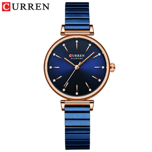 CURREN orologi da <span class=keywords><strong>donna</strong></span> nuovo <span class=keywords><strong>orologio</strong></span> da polso al quarzo di marca superiore con cinturino in acciaio inossidabile con quadrante in strass <span class=keywords><strong>orologio</strong></span> <span class=keywords><strong>blu</strong></span> femminile - Product Image 3