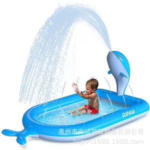 Piscine gonflable en forme de requin avec pulvérisation d'eau, 170x110cm, PVC, jouet de jeu pour bébé en plein air, utilisation domestique - Product Image 4