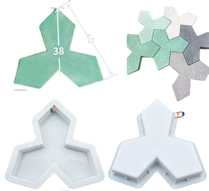 Moules en plastique de pavage extérieur de jardin de haute qualité <span class=keywords><strong>moins</strong></span> chers pour les moules de briques de couleur en plastique de bloc de construction en <span class=keywords><strong>béton</strong></span> - Product Image 6