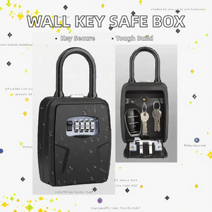 Hợp kim nhôm treo tường khóa khóa hộp đẩy nút treo tường an toàn Tủ chìa khóa màu xám an toàn - Product Image 2