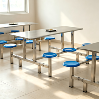 Table de salle à manger pliante, ensemble de mobilier de salle à manger, table brillante rectangulaire, table rectangulaire commerciale