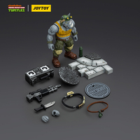 Figura de Acción Coleccionable JOYTOY Oficial Original TMNT-Rocksteady Escala 1/18 con Accesorios JT8469