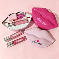 Kits Lèvres Véganes 3-en-1 Marque Blanche – Gloss, Crayon à Lèvres et Huile à Lèvres – Ensemble Maquillage Lèvres Mat – Combo Rouge à Lèvres, Crayon et Gloss
