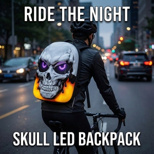 Sac à dos LED série Knight avec écran de contrôle par application, sac intelligent pour casque de moto, coque rigide, Loy Eyes, étanche, DIY dynamique - Product Image 6