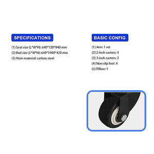 Posizione medica regolabile letto di scorta paziente reclinabile sedia da ospedale per l'attesa di sonno diagnosi esame - Product Image 6