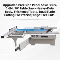 Scie à table coulissante de précision ANGHUA MJ-45, scie à panneaux inclinable à 45 degrés pour la découpe du MDF, du contreplaqué et du bois massif