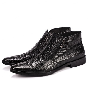 Bottes Martin pour hommes toutes saisons, style décontracté chic, en cuir de vachette pleine fleur, à enfiler, design respirant pour l'hiver - Product Image 4