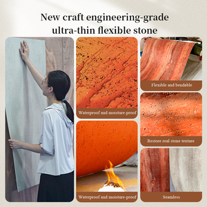 Painéis de Revestimento de Parede em Efeito Pedra 3D Grande para Villas, Flexíveis e Naturais, MCM Romanite - Product Image 3