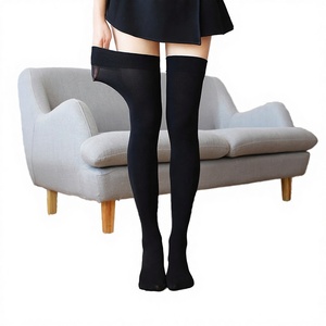 Wholesale Invisible Molded <b>Soft</b> and Comfortable Stretch Solid Nylon Knitted Long Stockings Women Sexy Tube Knee High <b>Socks</b> - Product Image 2