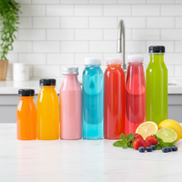 Bouteilles en plastique PET réutilisables et jetables de 5 oz pour thé, lait, boissons, jus, avec bouchon à vis et impression sérigraphiée