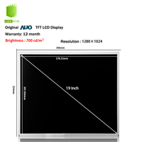 AUO Panel LCD 19.0 inci 1280X1024, modul LCD lautan Sunlight sinar matahari dapat dibaca
