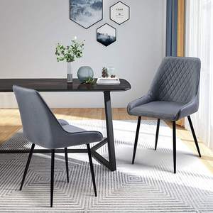 เฟอร์นิเจอร์ผ้าหลังสูง<span class=keywords><strong>เก้าอี้</strong></span>รับประทานอาหารสีเบจสีขาวสีน้ำตาลสีชมพูสีเทาทองสีดำสแตนเลสโลหะหนัง Pu <span class=keywords><strong>เก้าอี้</strong></span>รับประทานอาหาร - Product Image 2