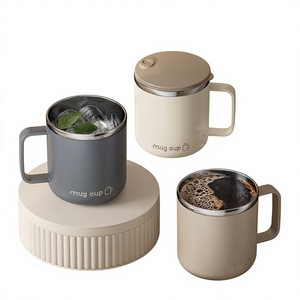 Tazas de Café de Viaje Aisladas Personalizadas, Botella Térmica de Agua y Café de Acero Inoxidable 304 con Tapa y Asa <span class=keywords><strong>para</strong></span> Regalo - Product Image 5