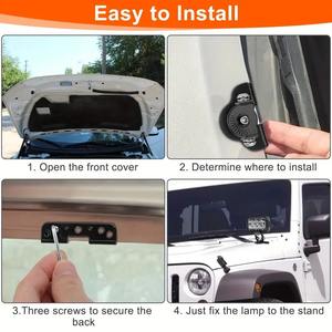 2 Soportes Ajustables para Luces LED, de Aluminio Resistente, Fácil Instalación para Autos, Camionetas, UTVs y SUVs, Soporte para Focos, No Daña la Superficie - Product Image 6