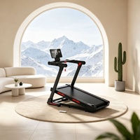 Tapis roulant intelligent pour la maison, modèle pliable d'intérieur avec détection de la fréquence cardiaque, moteur 1,25-4,0 HP, plage de vitesse 1-16 km/h