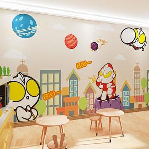 Karikatur <span class=keywords><strong>Anime</strong></span> Ultraman Tapete Superman Wandtuch Kinderzimmer Thema Wandtuch Jungenzimmer Schlafzimmer Nachttisch Hintergrundtapete - Product Image 2