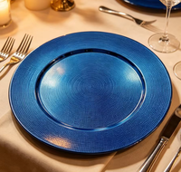 Assiettes de présentation élégantes en plastique texturé à pois dorés, réutilisables pour mariages, réceptions et dîners à domicile