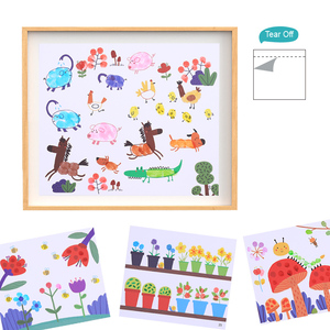 卸売動物DIYおもちゃ絵画活動水彩着色フィンガーペイントフィンガープリント子供のための本教育 - Product Image 4