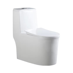WC monobloc de luxe moderne blanc en céramique, à chasse d'eau par siphon, résistant au gel, à double chasse, écologique, à poser au sol, haut de gamme pour salle de bain - Product Image 1