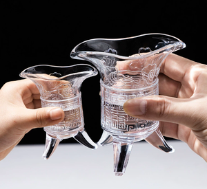 Logo personnalisé chinois rétro verre à <span class=keywords><strong>whisky</strong></span> à trois pattes tequila bar fête de mariage unique empereur verres à <span class=keywords><strong>whisky</strong></span> en verre - Product Image 1