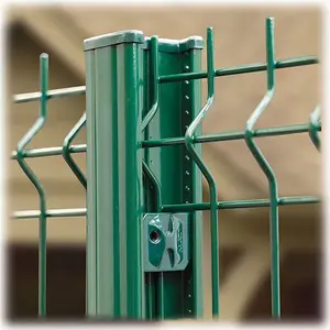 边界墙3D折叠PVC涂层焊接丝网围栏