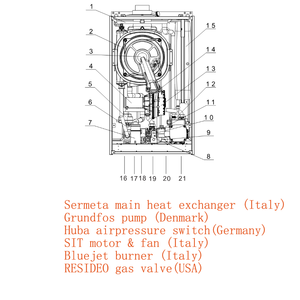 Intégration de la maison intelligente Efficacité énergétique et économies Adaptation aux conditions climatiques extrêmes Gaz à condensation Chaudière mixte - Product Image 2