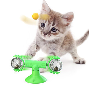 2020 new design Hot Sale Cat Toy silly cat wind mill grinding record player ball toy - Product Image 3