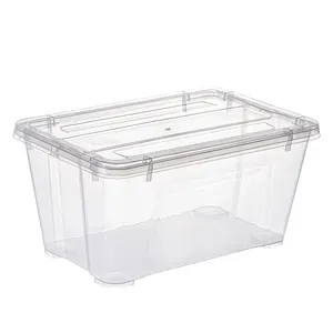 5l clair transparent en plastique conteneur de stockage boîte sans couvercle