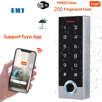 Lector de teclado con Control de acceso independiente, aplicación Tuya, WiFi, IP68, impermeable, pantalla táctil inteligente, biométrico, huella dactilar, RFID